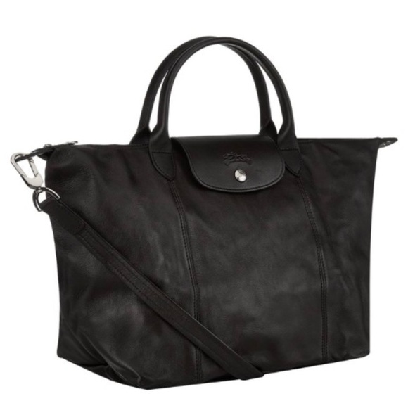 Longchamp Handbags - longchamp le pliage cuir medium tote